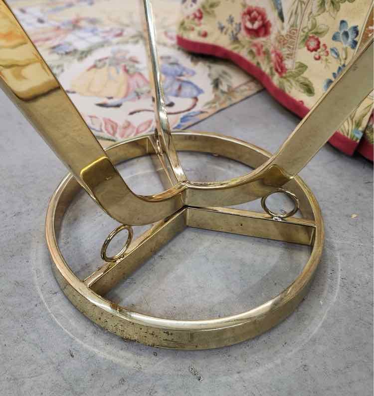 Brass Antelope Head End Table