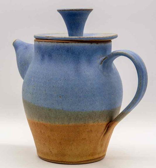 Large Tri-Color Teapot w/Lid