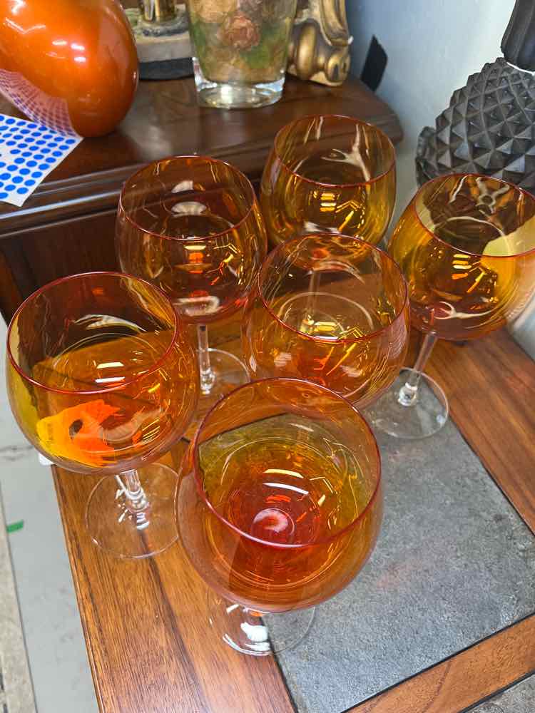 Orange Wine Glasses