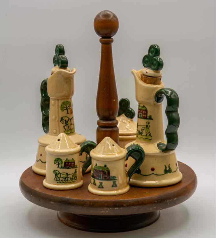 Vtg. Metlox Homestead Condiment Carousel