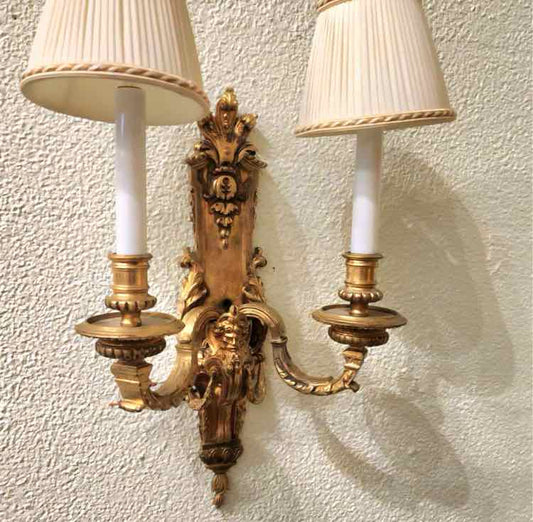 Bronze Belgium “Zeus” Wall Sconces