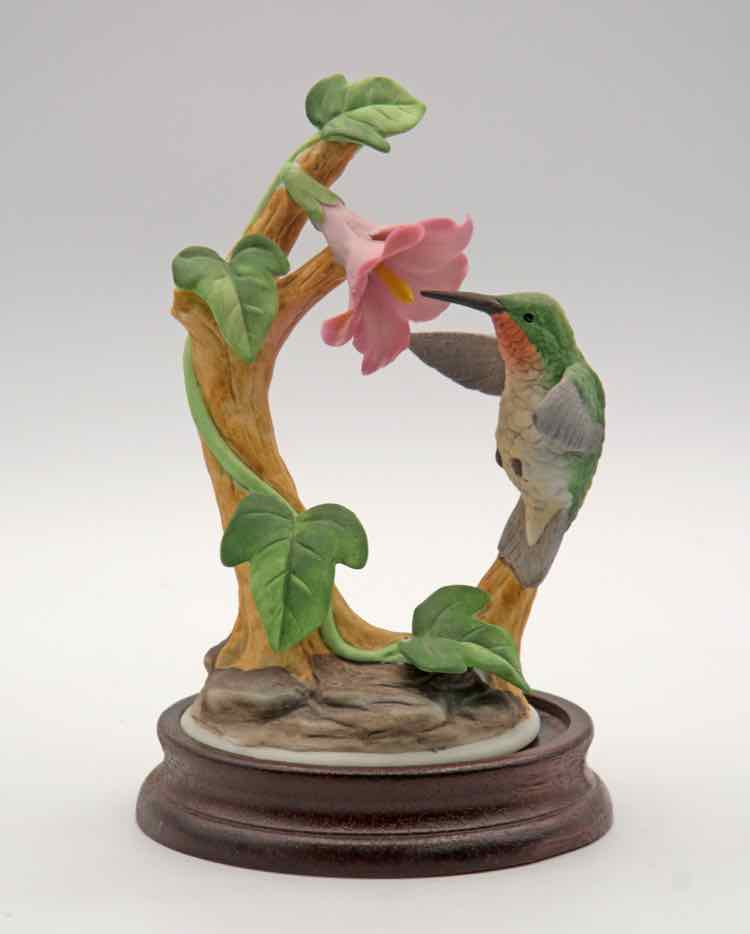 Andrew Sadck Hummingbird on Wood Stand