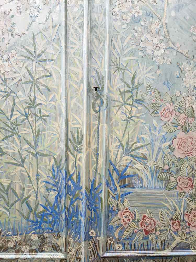 Hand Painted Floral Armoire