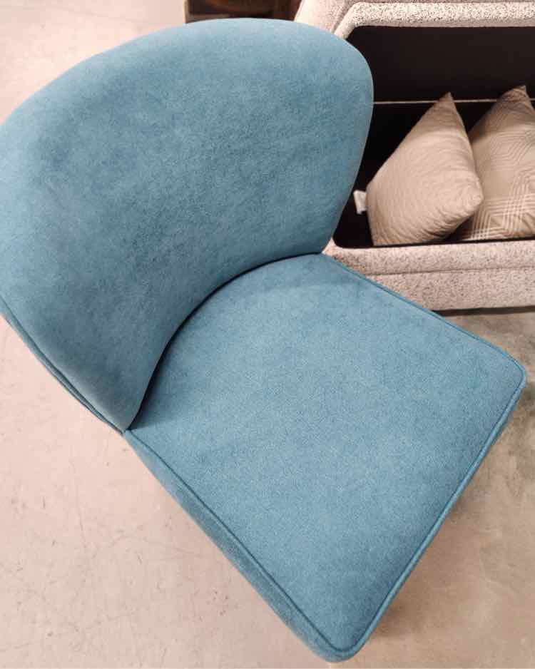 Chenille Teal Accent Chair