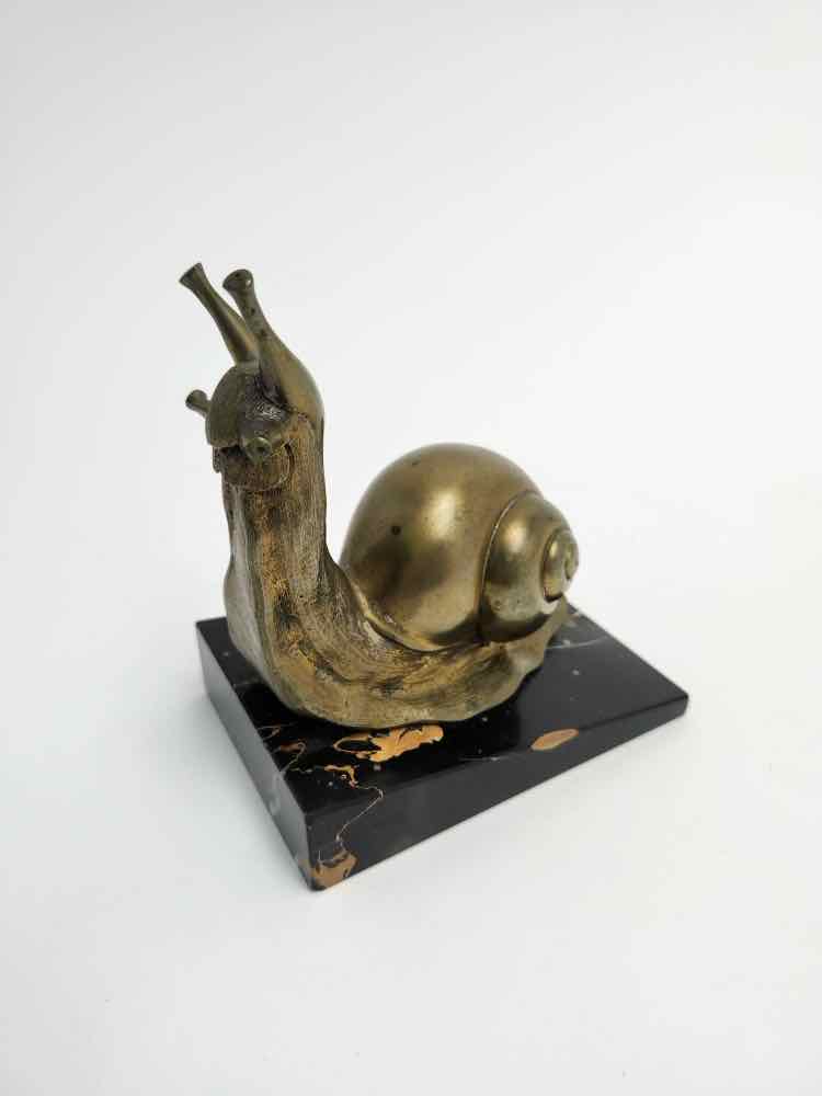 Amadeus Escargot Bronze on Marble Base