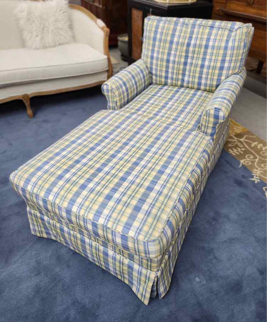 Green and Blue Chaise Lounge