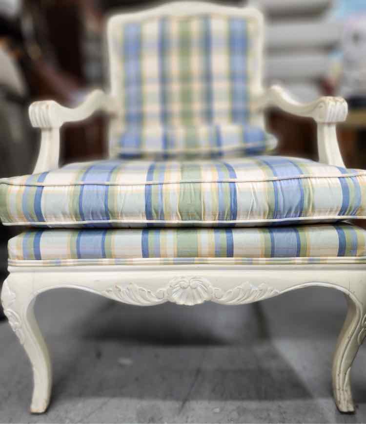 Plaid French Chair