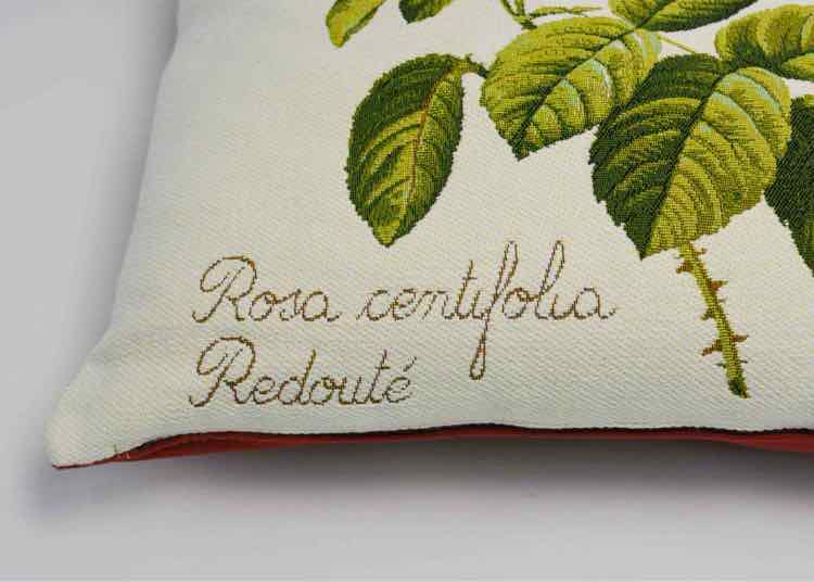 "Rosa Centifolia" French Tapestry Throw Pillow