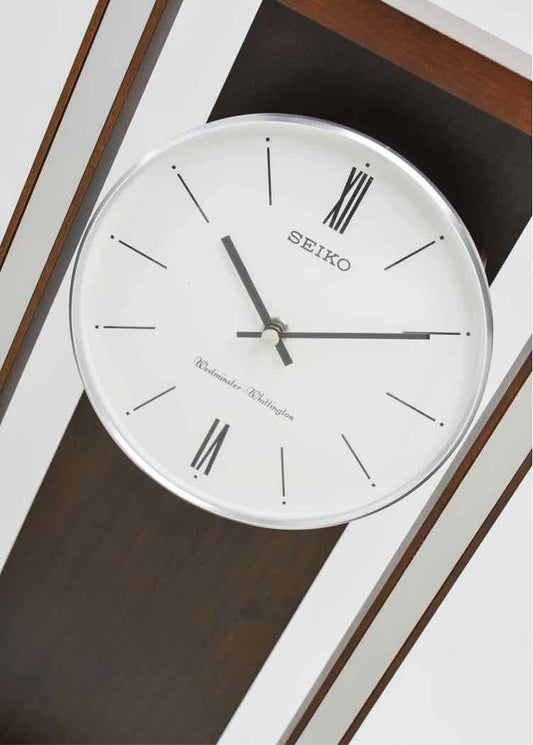 NEW Walnut Seiko Wall Clock