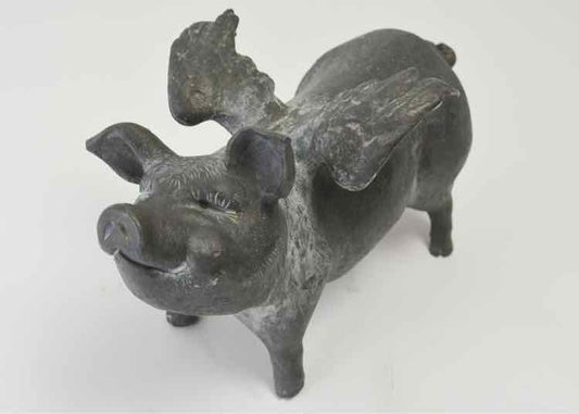 "Flying Piglet" Cast Iron/Lead Statue