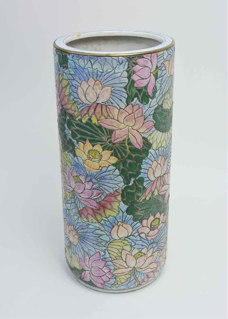 Asian Lotus Flower Umbrella Stand