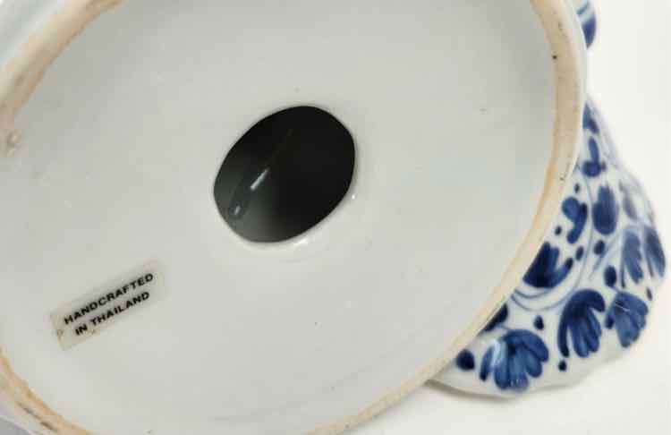 Porcelain Blue & White Candlesticks