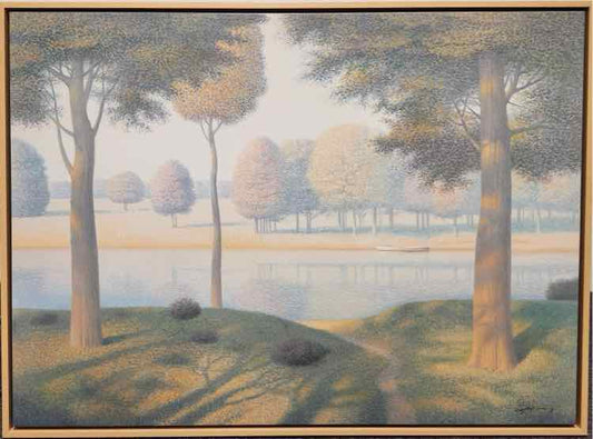 'Pointillism of the Lake' Giclee Art