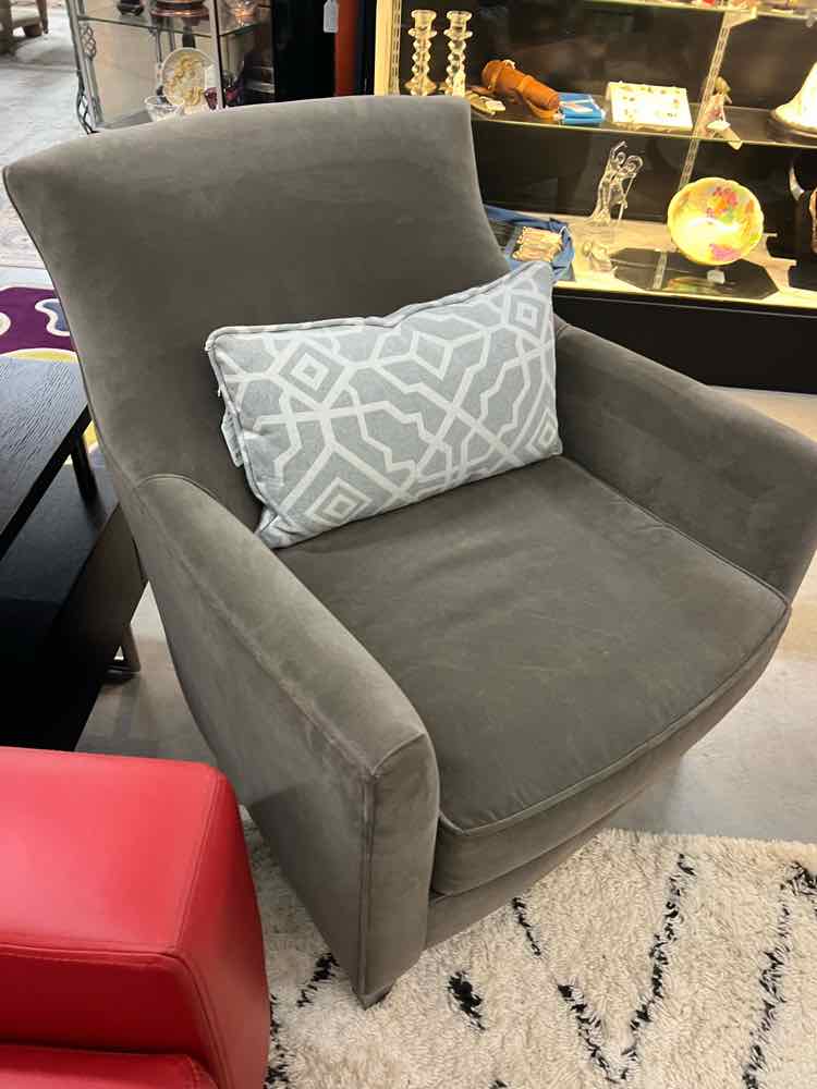 Crate & Barrel Grey Chair