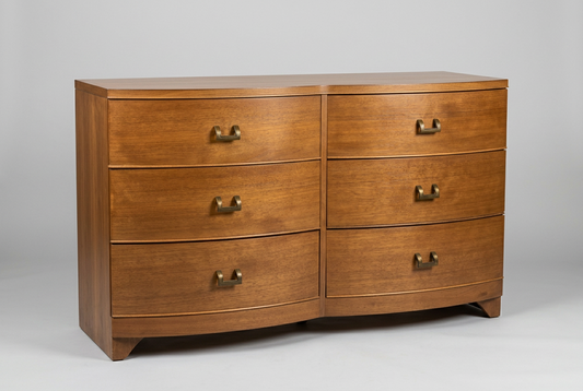 Art Deco Mahogany Six Drawer Dresser