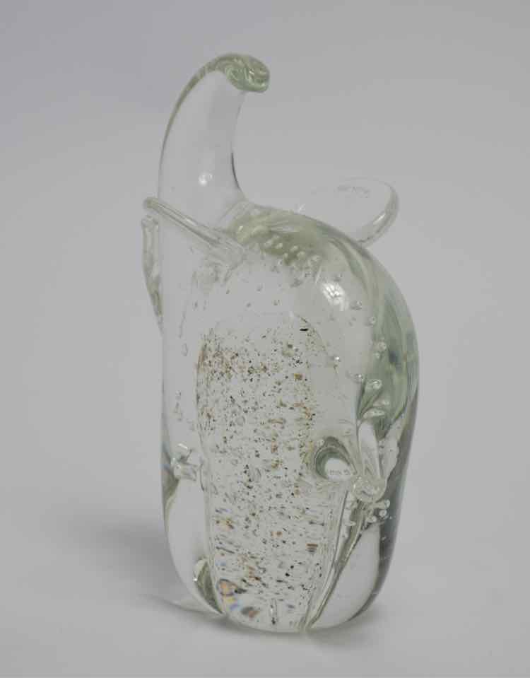 Glass Elephant Figurine