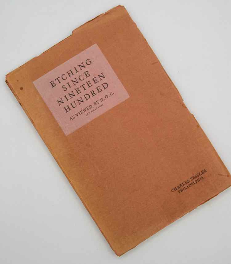 Etching Since 1900/C. Sessler/C.1930 Vtg Book