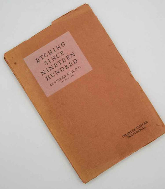 Etching Since 1900/C. Sessler/C.1930 Vtg Book