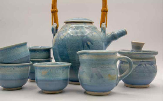 Bamboo & Blue Oriental Tea Set