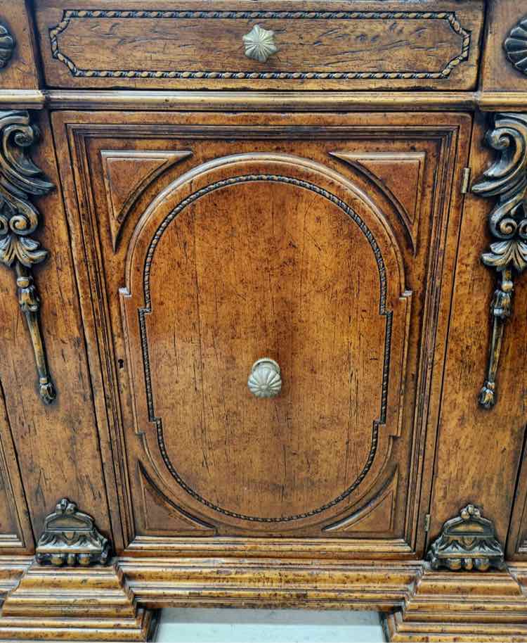 Italian Renaissance Revival Hand Carved Credenza