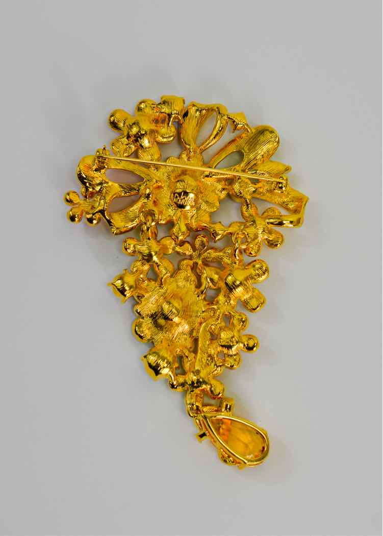 Joan Rivers Cascading Floral Brooch