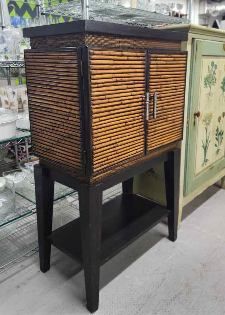 Bamboo Front Wine Cabinet Bar