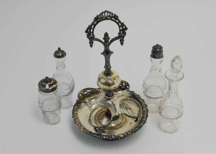 Silver Roswell Gleason&Sons Cruet Caddy