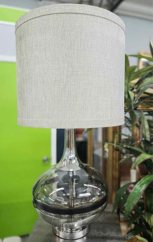 Pair of Round Glass Lamps