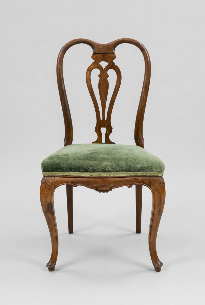 Green Upholstered Antique Chair