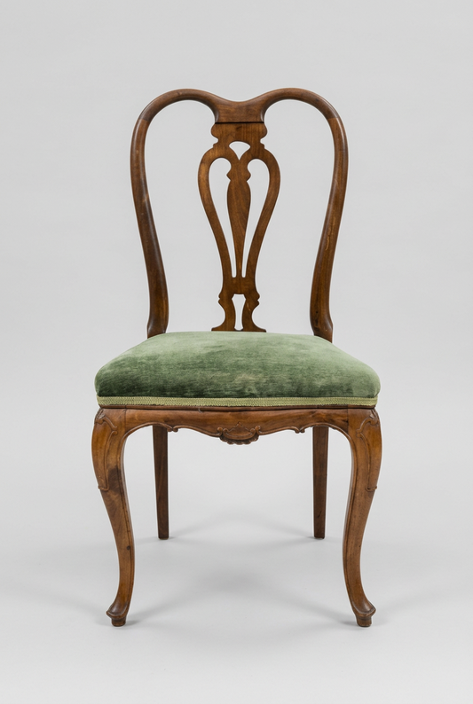 Green Upholstered Antique Chair
