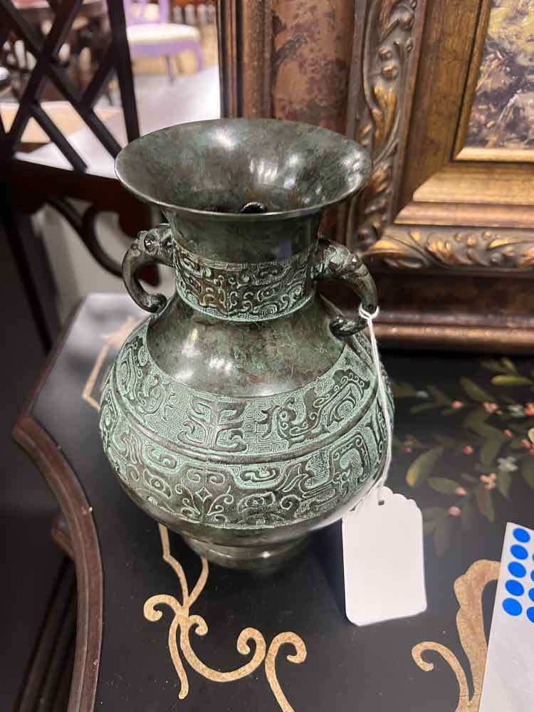 Vtg.Archaic Style Green Bronze