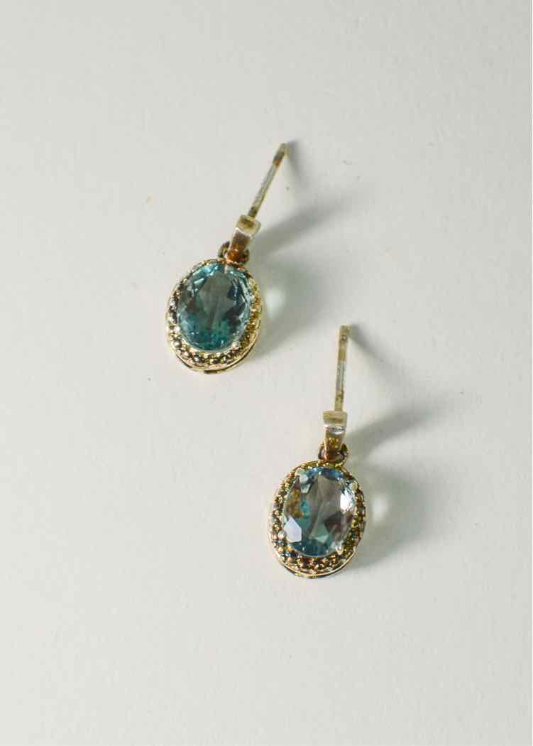 Earrings Blue Topaz