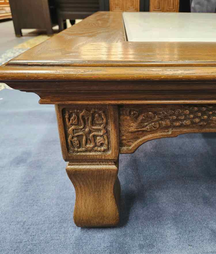 Wood Coffee Table w/Marble