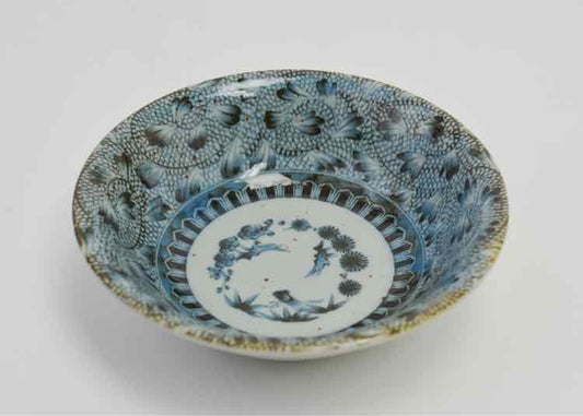 Antique Japanese Igezara/Arita Blue & White Bowl