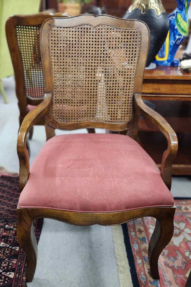 Pair of Cane Baker Chairs