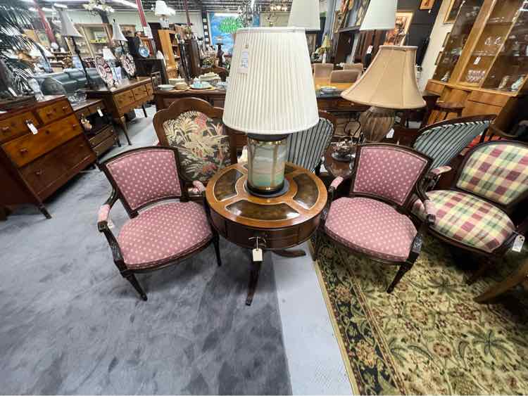 Pair Mauve Drexel Heritage Armchairs