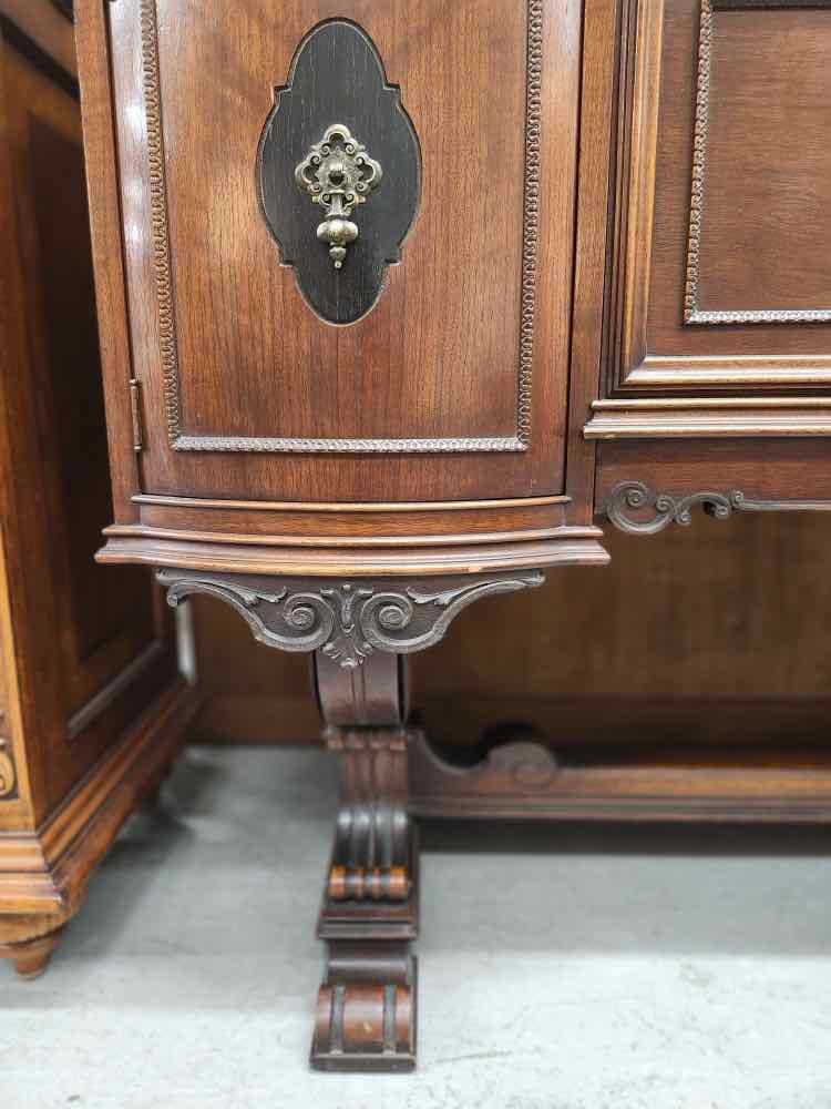 Antique Dark Wood Server