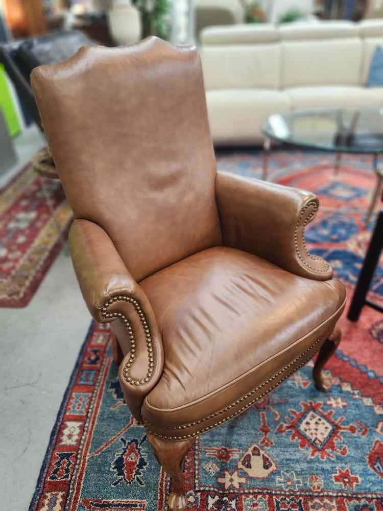 Pair of Leather N. Hickory Chairs