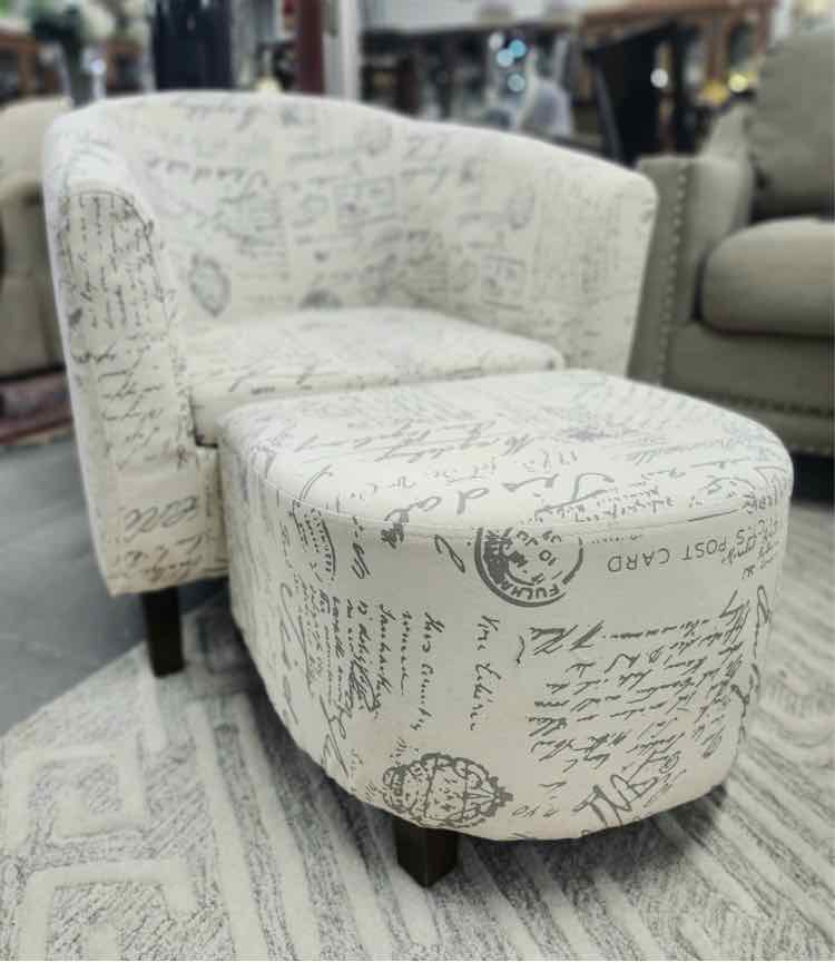 Pair of Script Arm Chairs