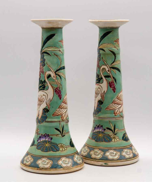 2 Heygill Chinese Candleholders