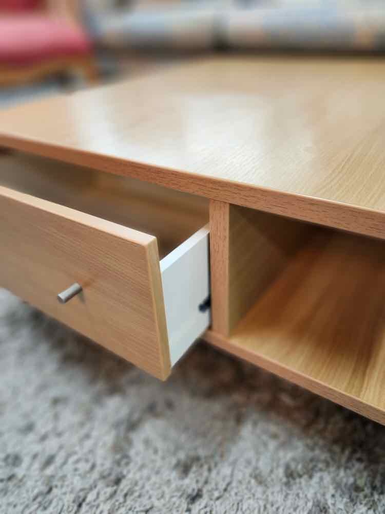 Wood Coffee Table on Wheels