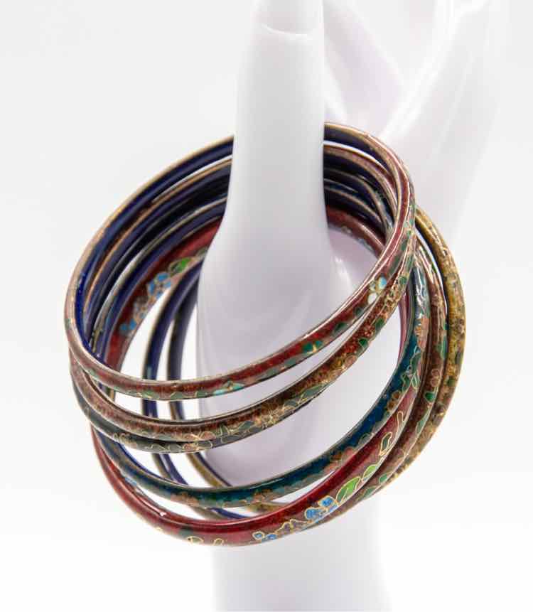 7 VTG.CLOISONNE BANGLES
