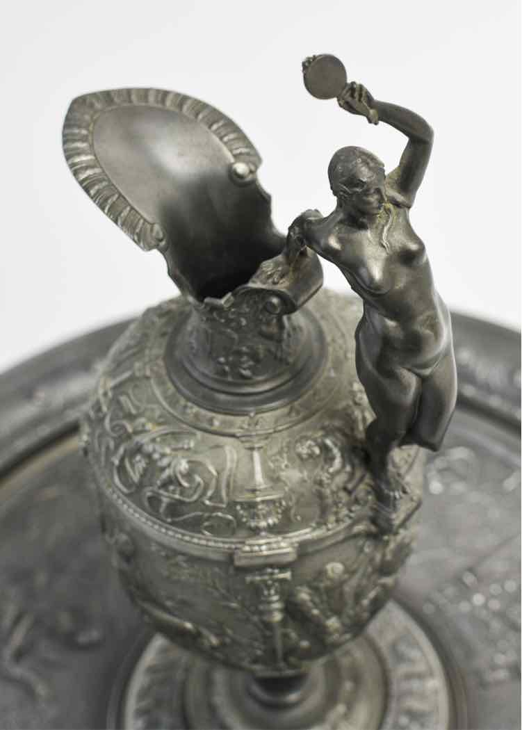 Silver Jules-Paul Brateau 2Pc.Pewter Pitcher & Tray