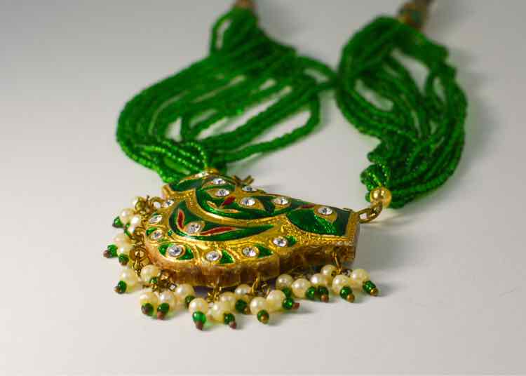 Meenakari Cloisonne Brass Necklace