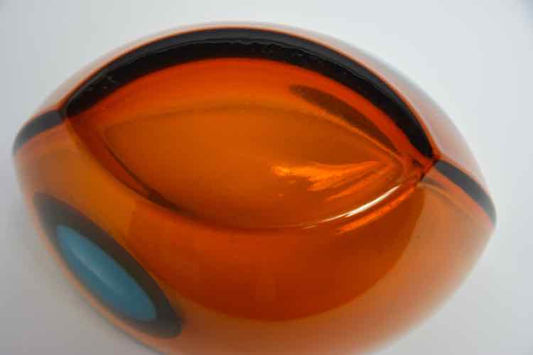 Waterford Amber/Blue Vase