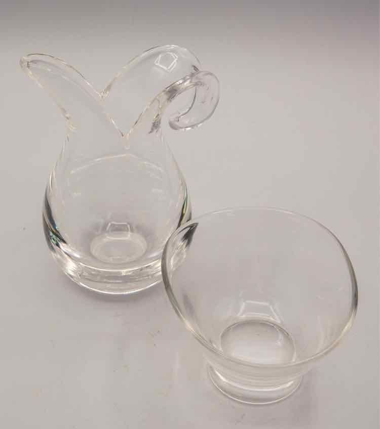 Steuben Glass Creamer/Sugar Set