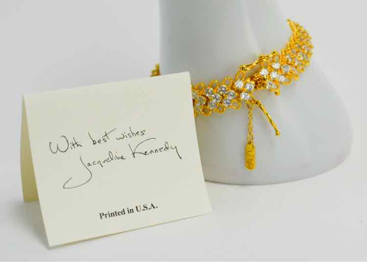 Camrose & Kross Gold Tone Crystal Tennis Bracelet