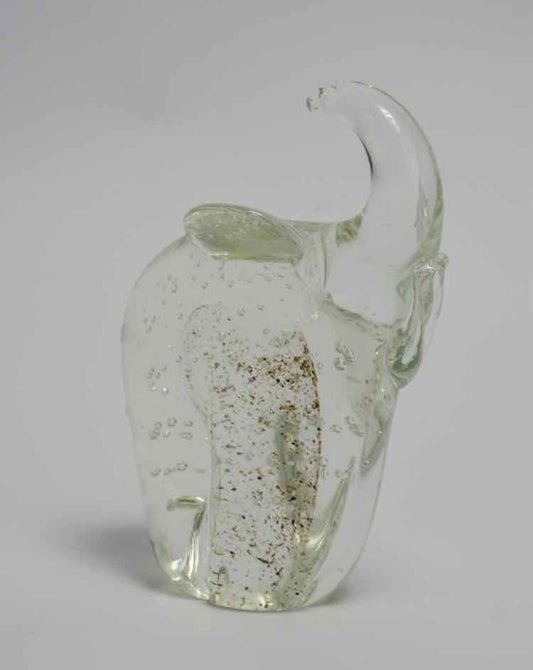 Glass Elephant Figurine