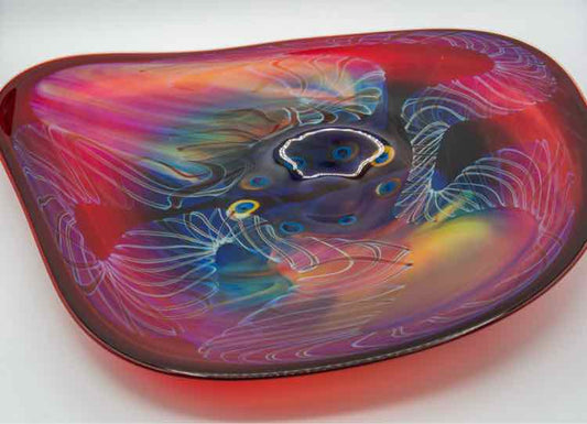 Murano Art Glass/Purple & Blue Design