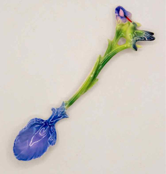 Franz Indigo Porcelain Hummingbird Spoon